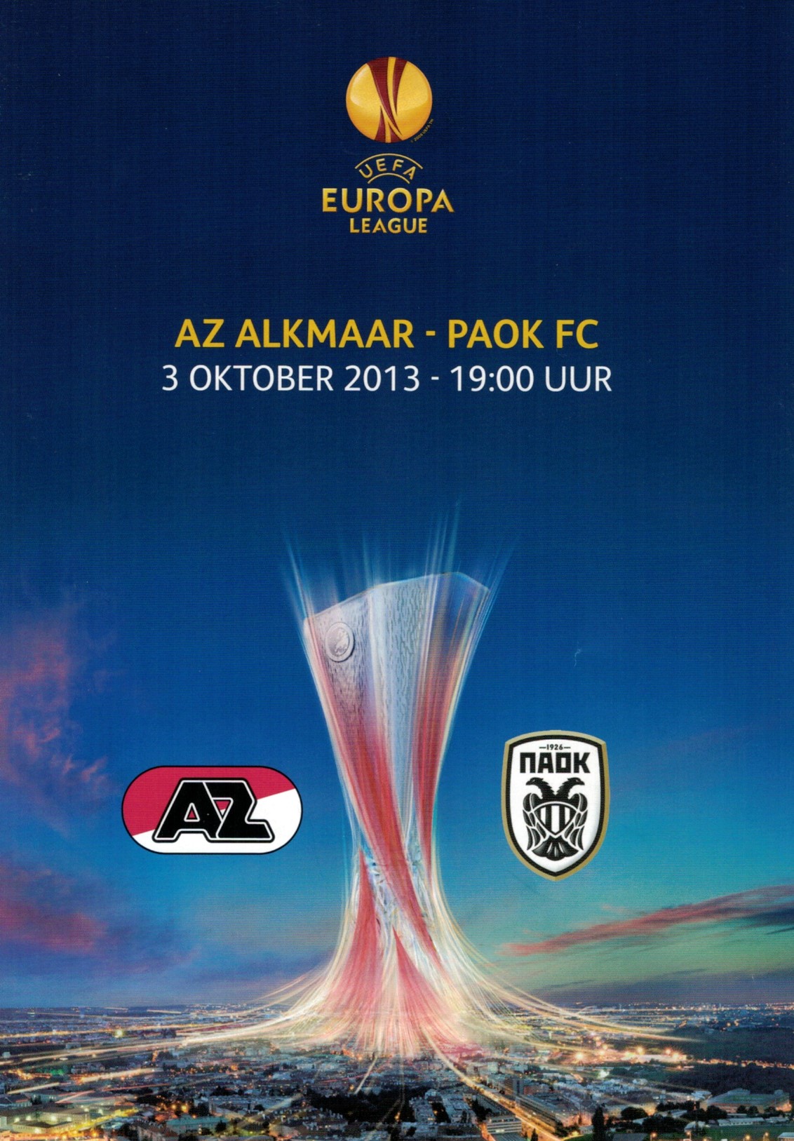AZ Programma 3-okt-2013 PAOK thuis